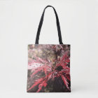 Red leaf tote bag