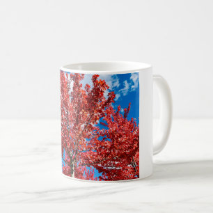 Red Leaf Tree In Fall Coffee Mug