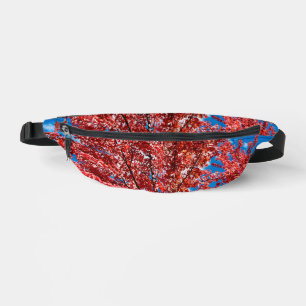 Red Leaf Tree In Fall Fanny Pack