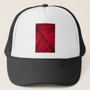 Red leaf trucker hat