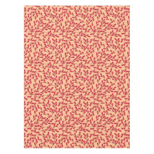 Red Leafy Branches Seamless Pattern Tablecloth