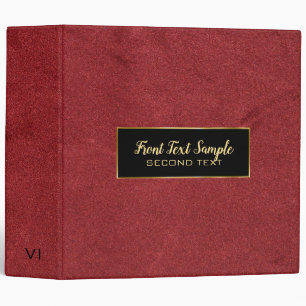 Red Leather Binder