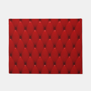 RED LEATHER DOORMAT