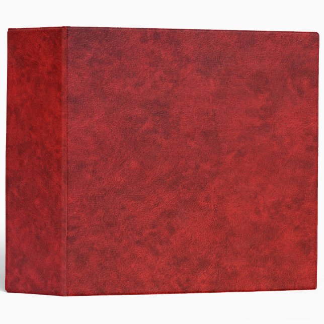 Red Leather Fashion Fabric Binder (Front/Spine)