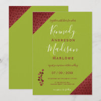 Red Leather Geometric Non-Binary Wedding