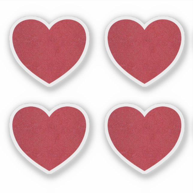 Red Leather Heart Valentine’s Day Custom Cut  (Front)