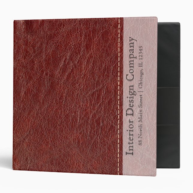 Red leather look binder (Front/Inside)