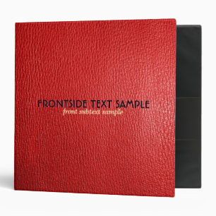 Red Leather Look Customized Avery Binder