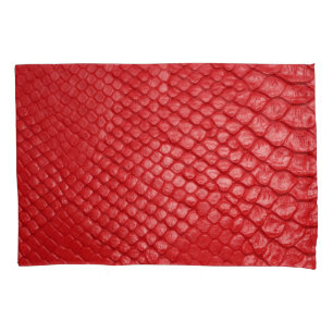 Red Leather: Product Showcase Pillowcase