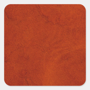 Red leather square sticker