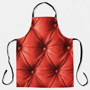 Red leather, texture apron