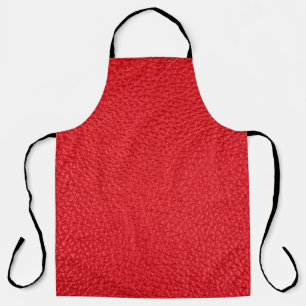 Red leather texture apron