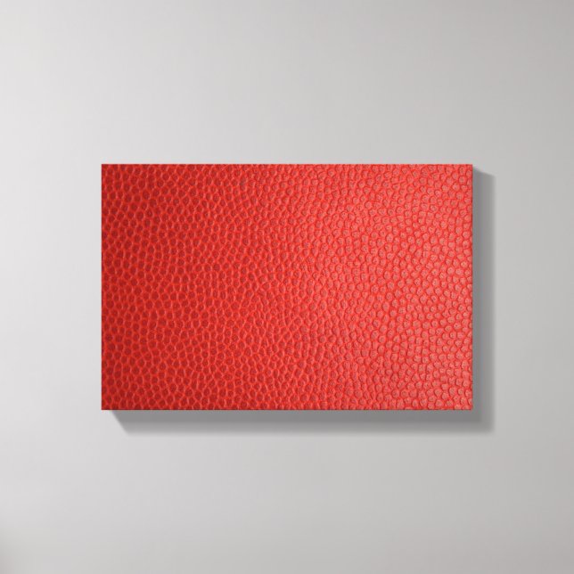 Red Leather Texture Canvas Print (Front)