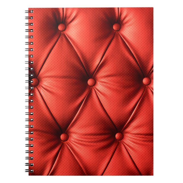 Red leather, texture notebook (Front)