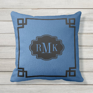 Red Leather Texture Print Black Frame Throw Pillow