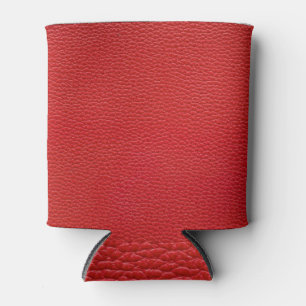 Red leather texture, seamless background. can cooler