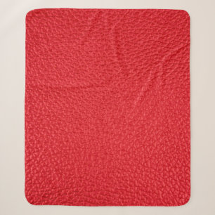 Red leather texture sherpa blanket