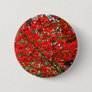 Red leaves 2 inch round button