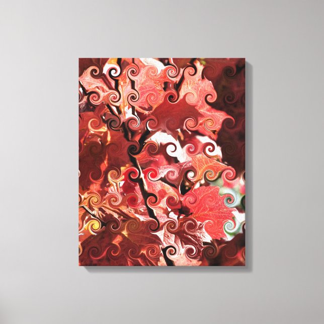 RED LEAVES CANVAS PRINT (Front)