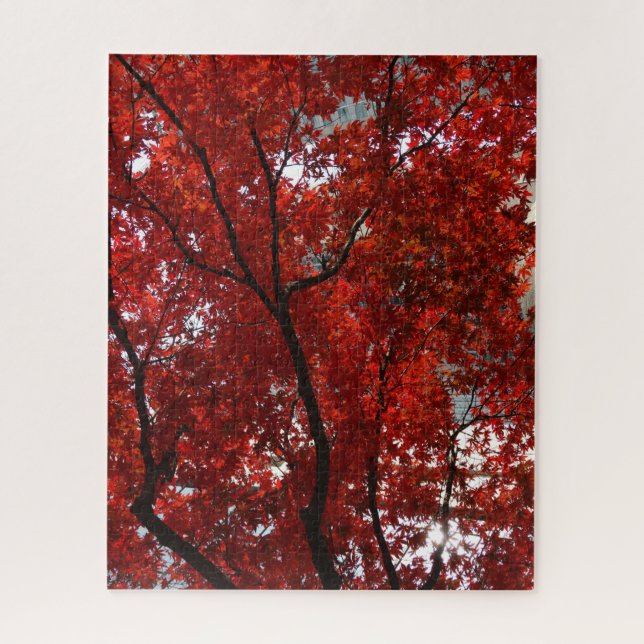 Red Leaves Changing Colour Jigsaw Puzzle (Vertical)