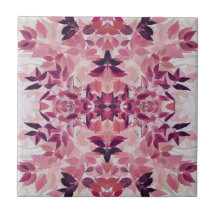 Red Leaves Kaleidoscope 13 Tile