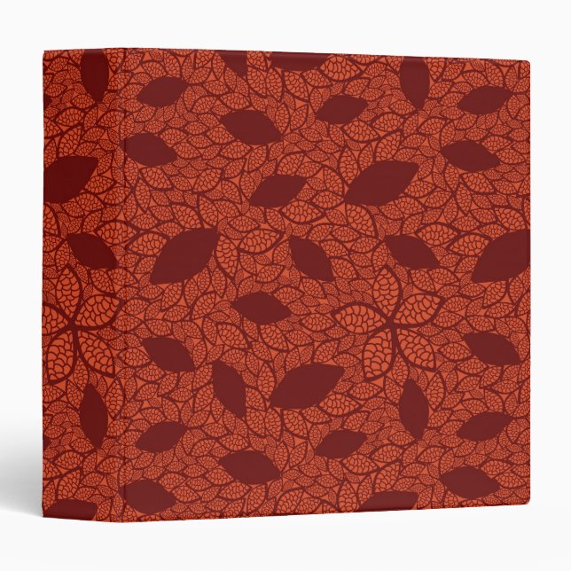 Red leaves pattern on orange binder (Front/Spine)