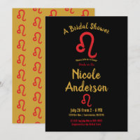 Red LEO Zodiac Astrology July August Bridal Shower