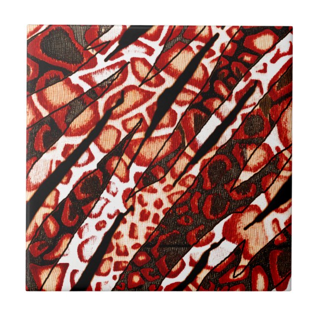 Red Leopard Camo Tile (Front)