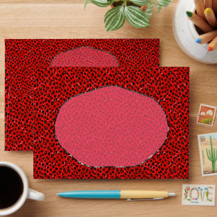 Red Leopard Print Envelope