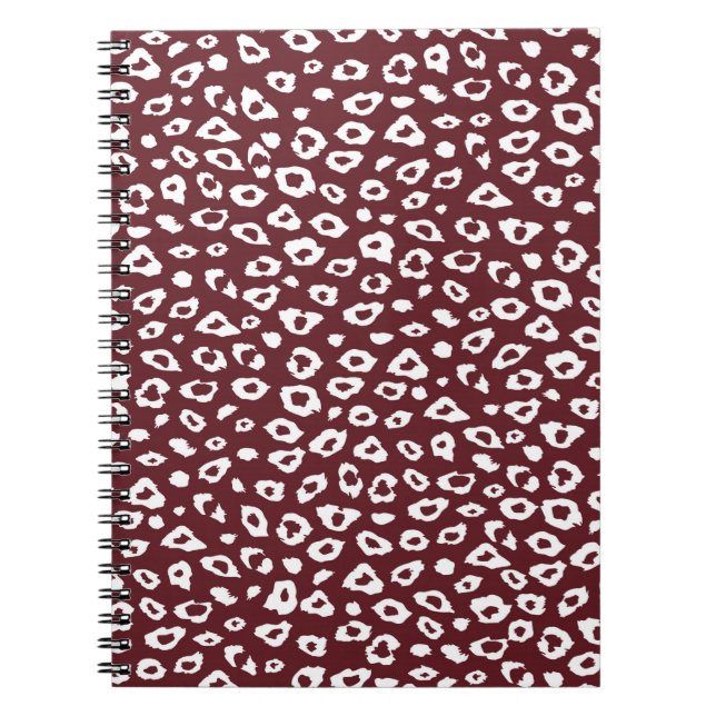 Red Leopard Print Notebook (Front)