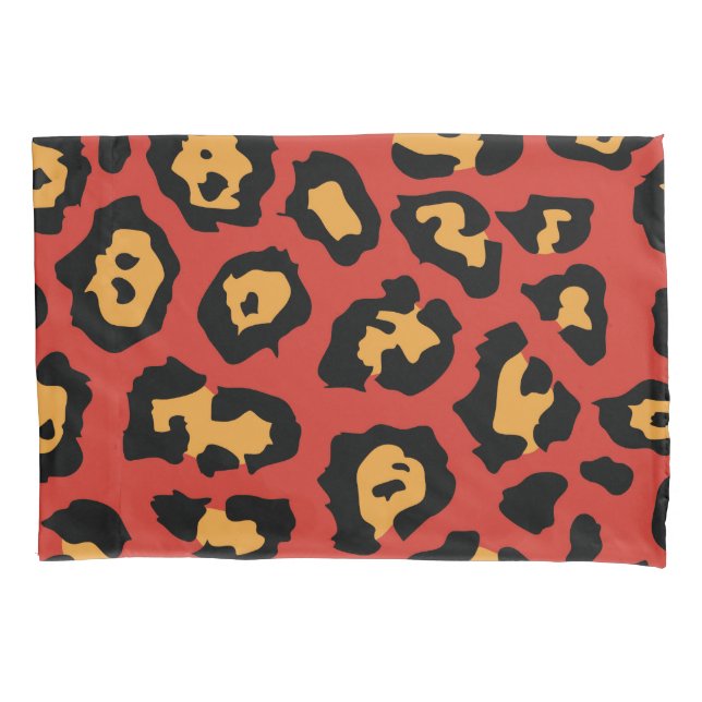 Red Leopard Print Pillowcase (Front)