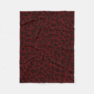 Red Leopard Skin Fleece  Blanket