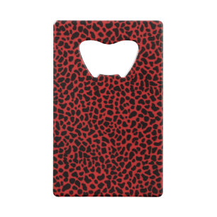 Red Leopard Skin Wallet Bottle Opener