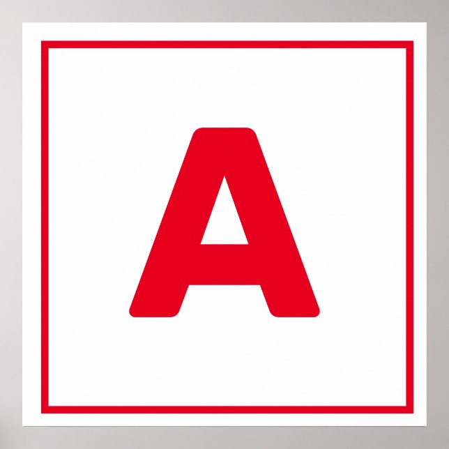 Red letter A  Poster (Front)