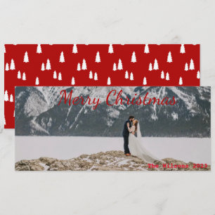 Red Lettering Panorama Christmas Card