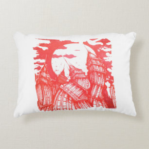 Red Life Accent Pillow