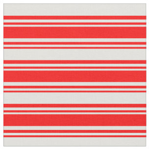 Red & Light Cyan Striped Pattern Fabric