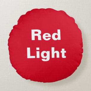 Red Light Green Light Kids Game Round Pillow