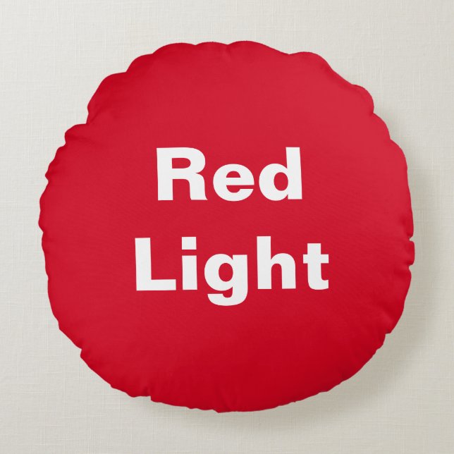Red Light Green Light Kids Game Round Pillow (Front)