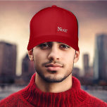 red& light grey personalized  embroidered hat<br><div class="desc">Personalized Baseball Cap - Embroidered in shades of light grey and red .This cap is the ultimate accessory for those who like to keep it classy with a touch of spice.  It's easy right now to put his name and initials on it.</div>