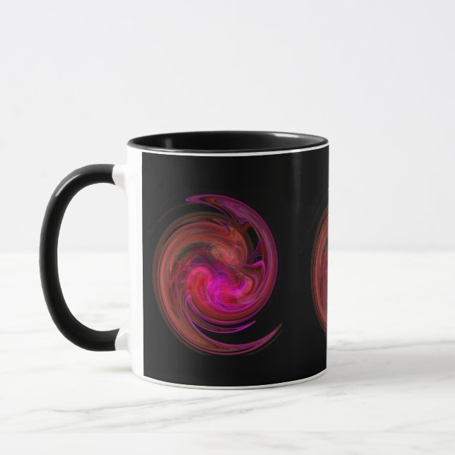 RED LIGHT VORTEX Black Mug (Left)
