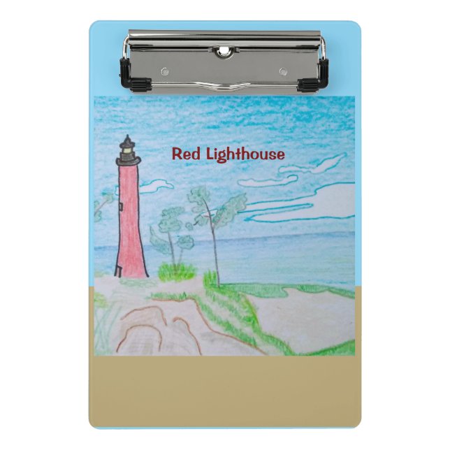 Red Lighthouse Mini Clipboard (Front)