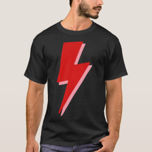 Red Lightning Bolt Sticker T-Shirt