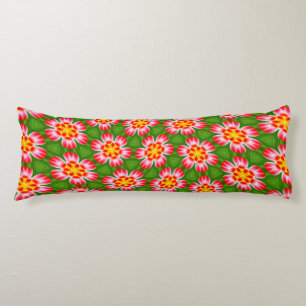 Red Lilies Pattern Body Pillow