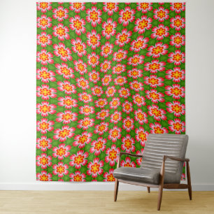 Red Lilies Pattern Tapestry
