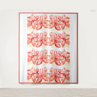 Red Lilium oriental Tapestry