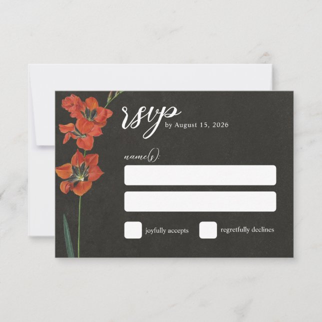 Red Lily Dutch Master Painting RSVP (Front)
