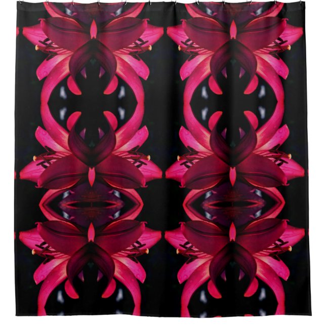 Red Lily Floral Abstract Art Pattern      (Front)