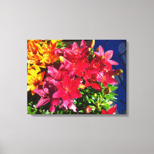 Red Lily Flower Canvas Print