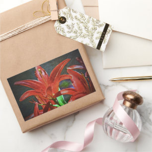Red Lily-Textured by Shirley Taylor Sticker
